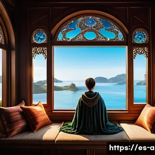 Home 33 아이온 하우징 아이템 얻기 - **Prompt:** A cozy, fantastical sky-island dwelling, bathed in soft, ethereal glow from numerous mag...