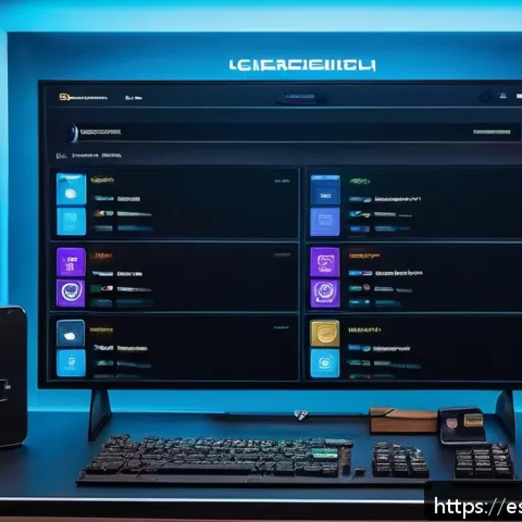 아이온 리소스 관리법 - A detailed digital fantasy game inventory interface displayed on a sleek futuristic screen, showing ...