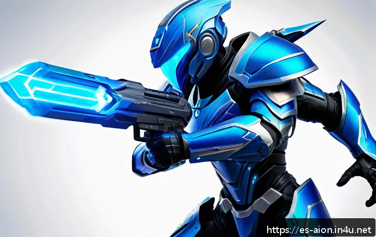 아이온 AP 소비 전략 - A tactical RPG character named Ion in a dynamic battle stance, wearing detailed futuristic armor wit...